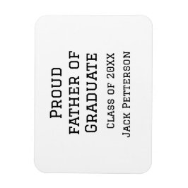 Proud far i student-klass 20XX, lägg till namn Magnet