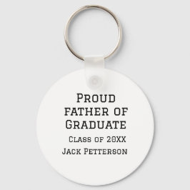 Proud far i student-klass 20XX, lägg till namn Nyckelring