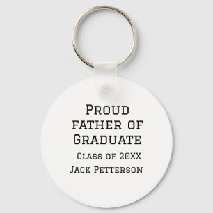 Proud far i student-klass 20XX, lägg till namn Nyckelring