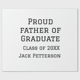 Proud far i student-klass 20XX, lägg till namn Presentpapper