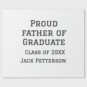 Proud far i student-klass 20XX, lägg till namn Presentpapper