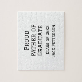 Proud far i student-klass 20XX, lägg till namn Pussel