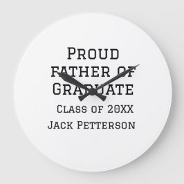 Proud far i student-klass 20XX, lägg till namn Stor Klocka