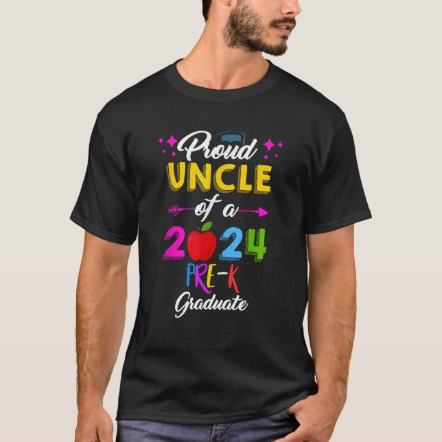Proud farbror av 2024 Preschool Student Pre K Fami T Shirt (Framsida)