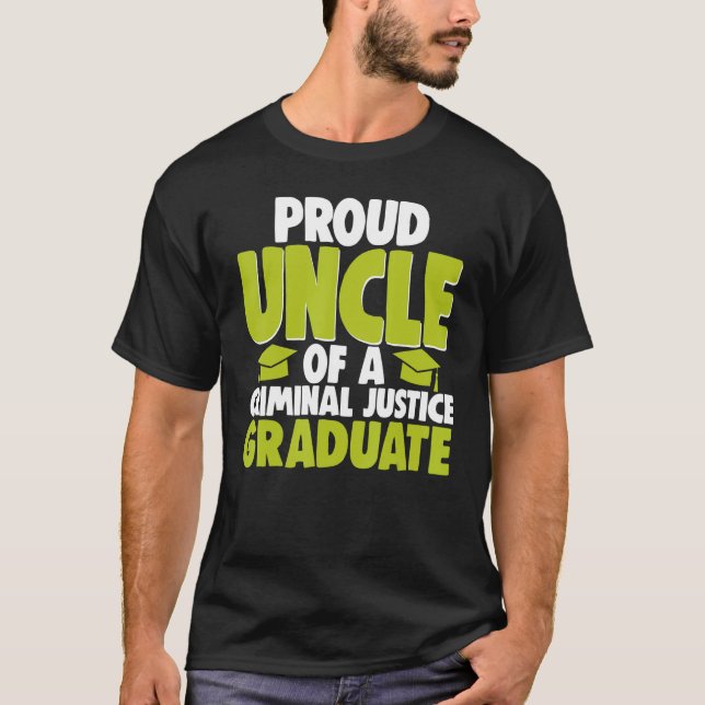 Proud farbror Criminal Justice Student Court Leg T Shirt (Framsida)