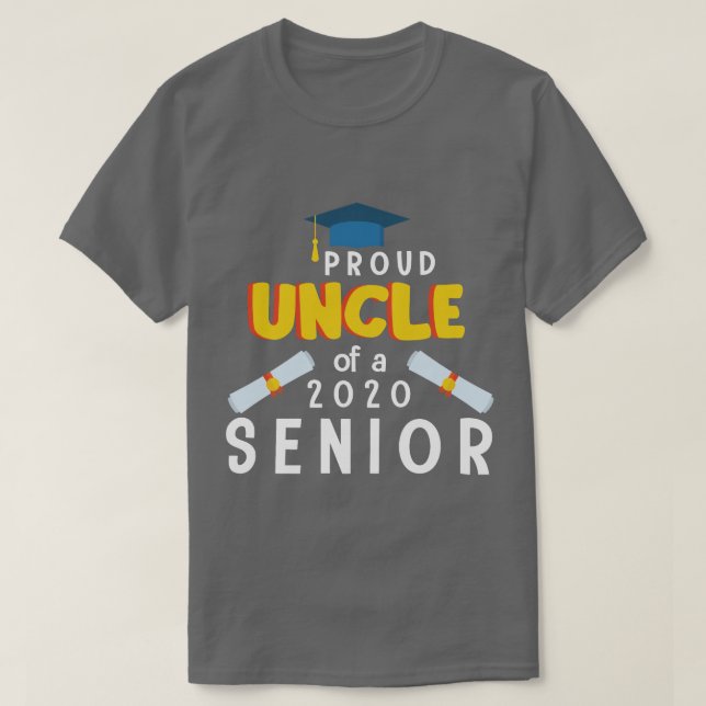 Proud farbror of a 2020 Senior Student Graduated N T Shirt (Design framsida)