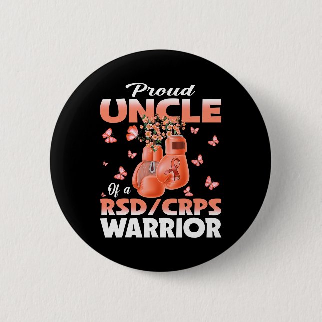 Proud farbror of a RSD Crps Warrior Awareness Boxi Knapp (Framsida)