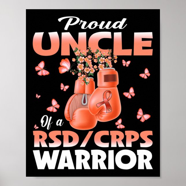 Proud farbror of a RSD Crps Warrior Awareness Boxi Poster (Framsidan)