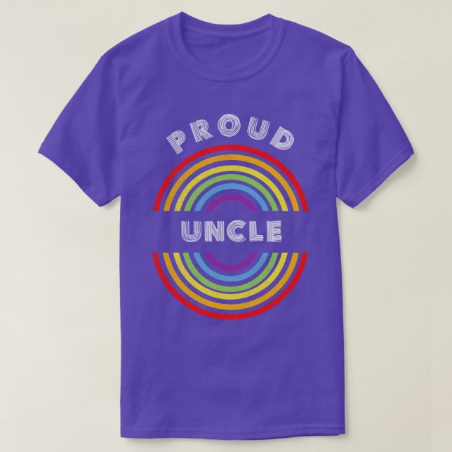 Proud farbror Pride LGBT LGBTQ T LGBT Supporter Pr Shirt (Design framsida)
