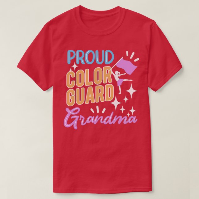 Proud Färg Guard Grandma T Shirt (Design framsida)
