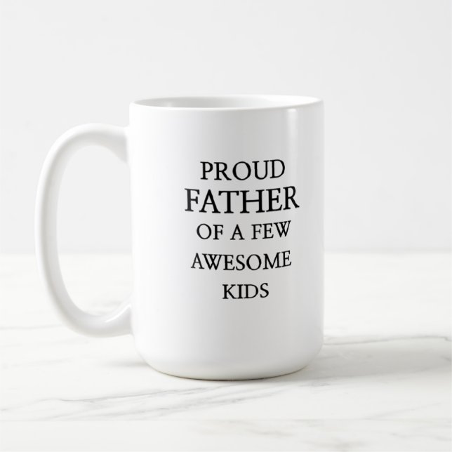 Proud Father of a Few Awesome Kids – Dad  design  Kaffemugg (Vänster)