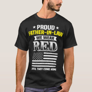 Proud FatherInLaw Of Deployed Son Red Friday Famil T Shirt