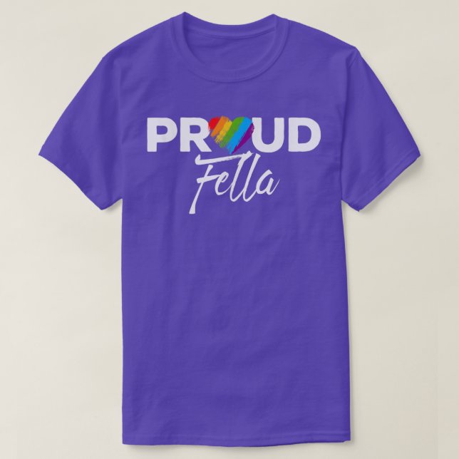 Proud Fella Gay pride Month HBT TQ T-Shirt (Design framsida)