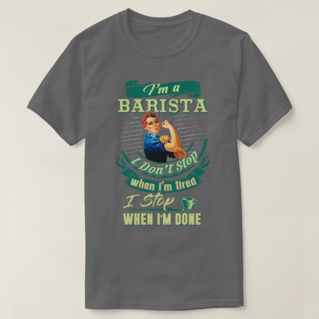Proud Female Barista Shirt T Shirt (Design framsida)