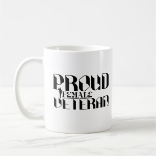 Proud Female Veteran American Girl Retrött Soldier Kaffemugg