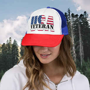 Proud Female Veteran Patriotic Baseball Cap Hat Keps