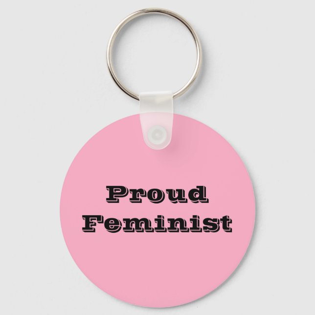 Proud Feminist Nyckelring (Framsida)
