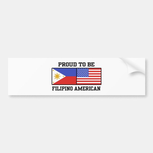 Proud Filipino American Bildekal (Framsidan)