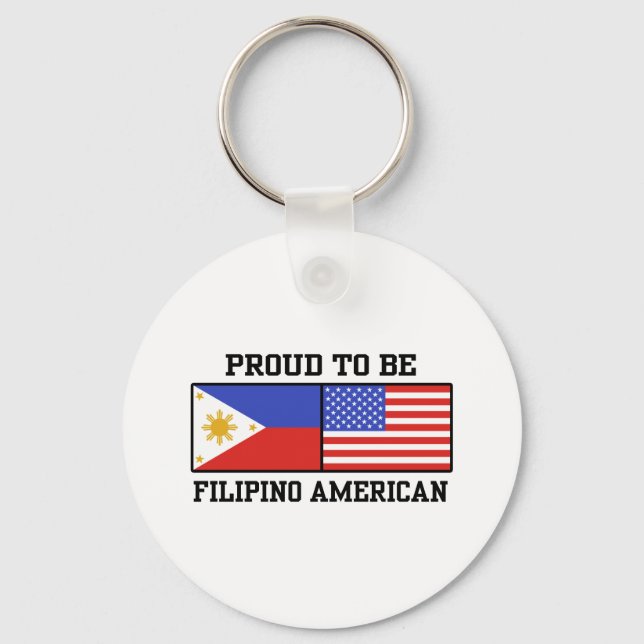 Proud Filipino American Nyckelring (Framsida)