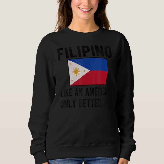 Proud Filipino Flagga Filippinerna Born Filipino R T Shirt (Framsida)
