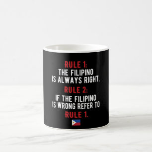 Proud Filipino Roots Filippinfilippinsk Flagga Fil Kaffemugg