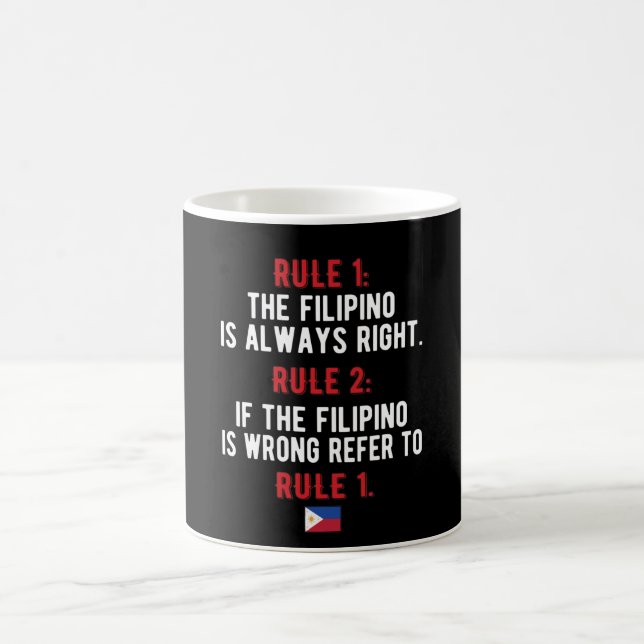 Proud Filipino Roots Filippinfilippinsk Flagga Fil Kaffemugg (Center)