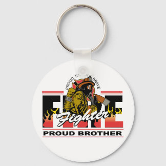 Proud Firefighter Brother Nyckelring