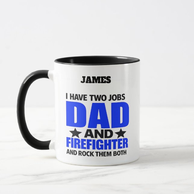 Proud Firefighter Dad Mugg (Vänster)