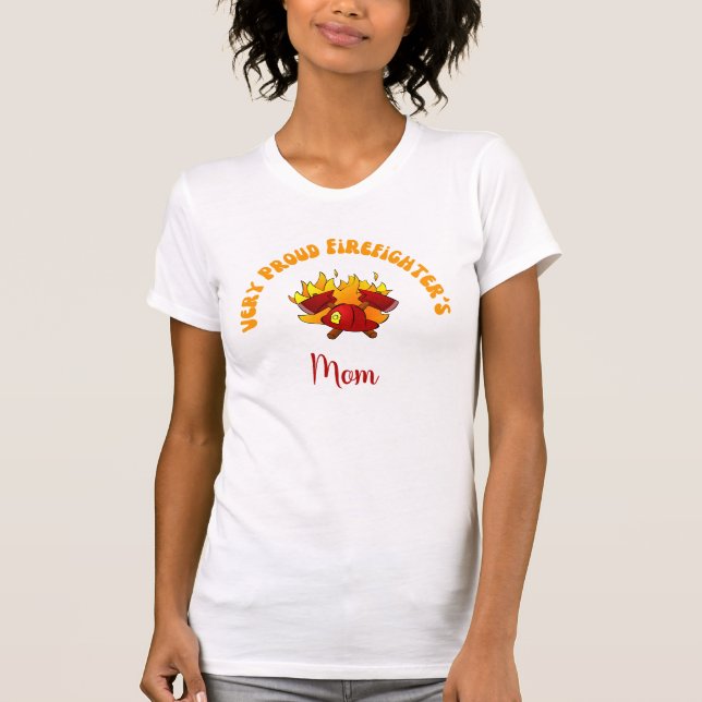 Proud Firefighter eller Fireman t-shirt för all re (Framsida)