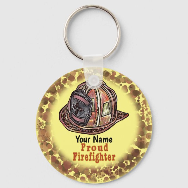 Proud Firefighter-nyckelkedjor Nyckelring (Framsida)