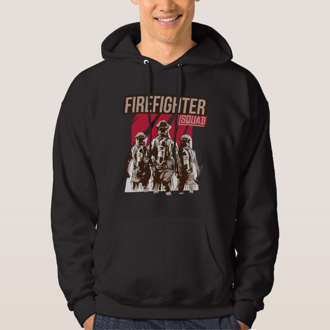 Proud Firefighter Squad Hoodie (Framsida)