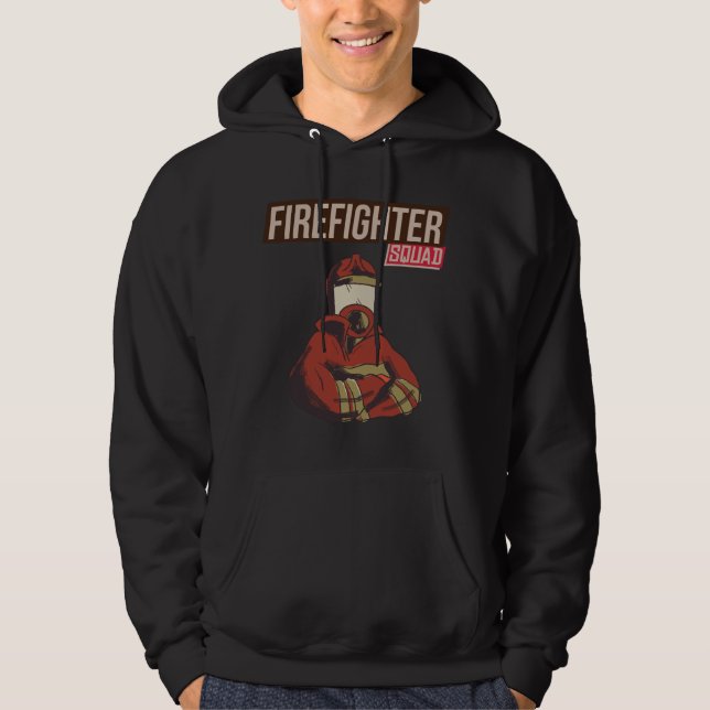 Proud Firefighter Squad Hoodie (Framsida)