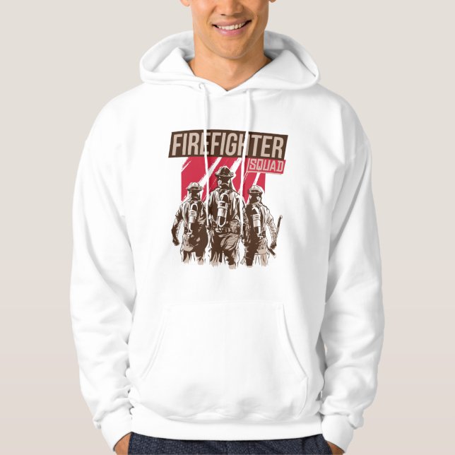 Proud Firefighter Squad Hoodie (Framsida)