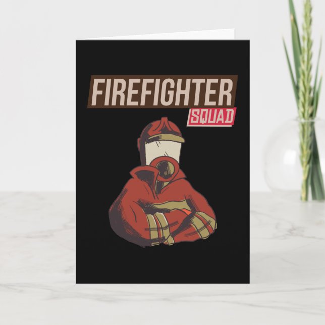 Proud Firefighter Squad Kort (Framsida)