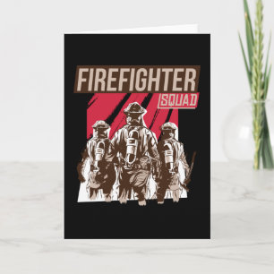 Proud Firefighter Squad Kort
