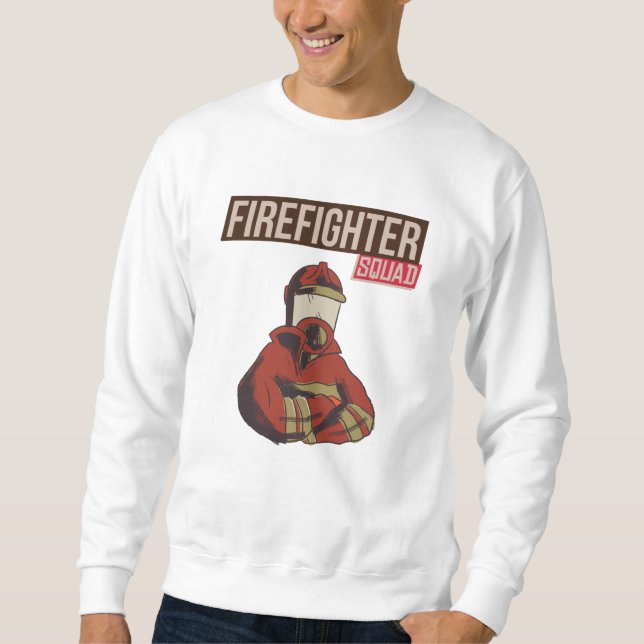 Proud Firefighter Squad Lång Ärmad Tröja (Framsida)