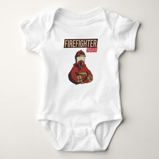 Proud Firefighter Squad T Shirt (Framsida)