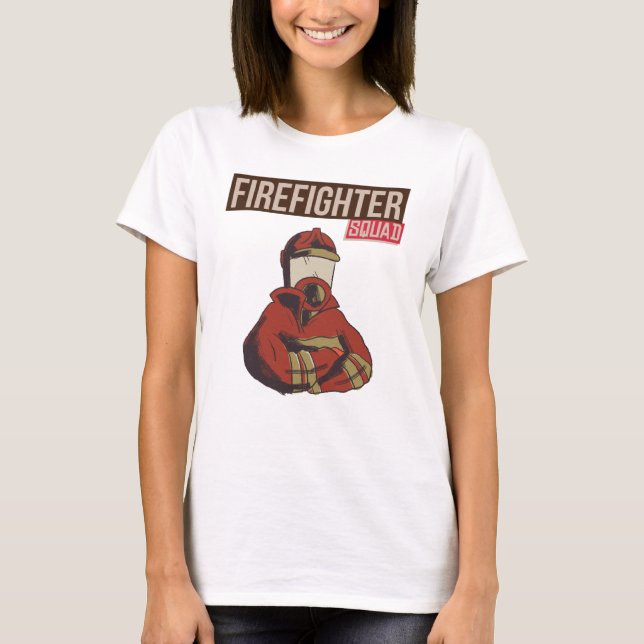 Proud Firefighter Squad T Shirt (Framsida)
