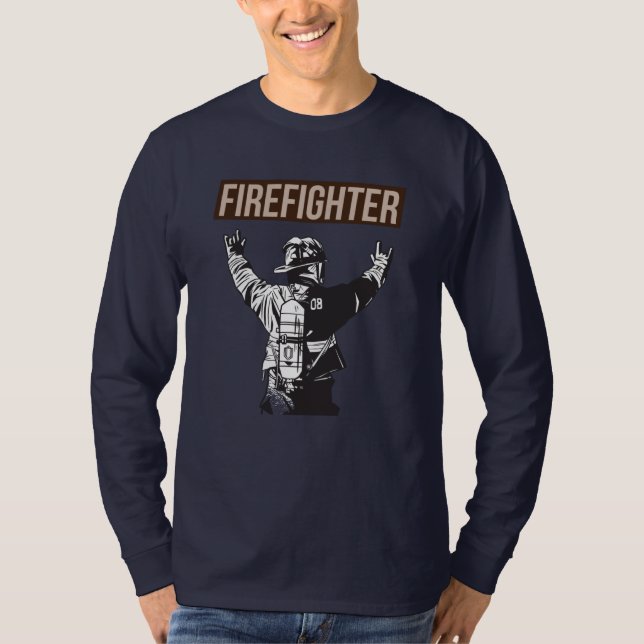 Proud Firefighter Squad T Shirt (Framsida)