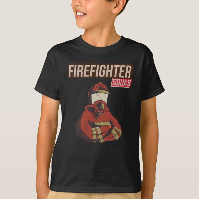 Proud Firefighter Squad T Shirt (Framsida)