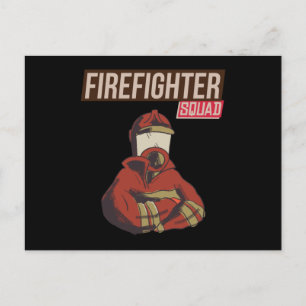 Proud Firefighter Squad Vykort