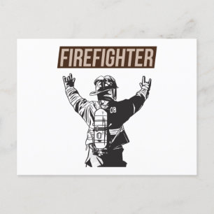 Proud Firefighter Squad Vykort