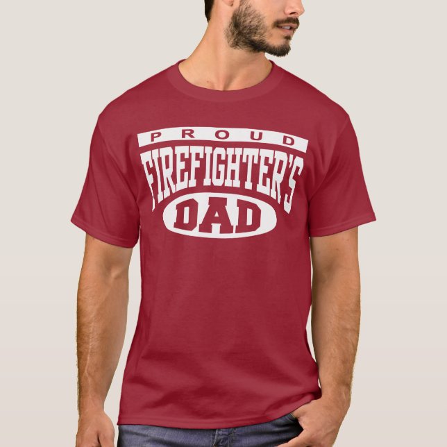 Proud Firefighters's Pappa T Shirt (Framsida)