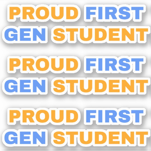 Proud First Gen Student Klistermärken (Framsida)