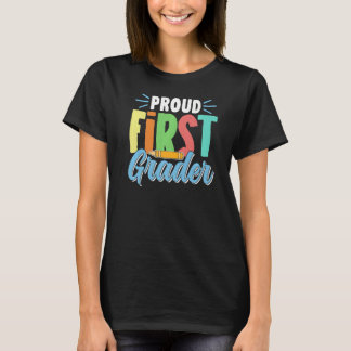 Proud First Grader Pupil School 1st Klass 1 One T Shirt