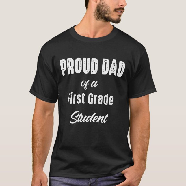 Proud First Klass Pappa Back to school Tee (Framsida)