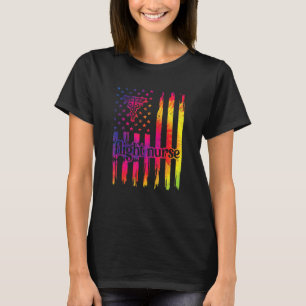 Proud Flight Nurse US Flagga Flight Nursing T Shirt