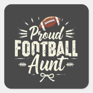 Proud Football Matching moster Fantasy Fyrkantigt Klistermärke