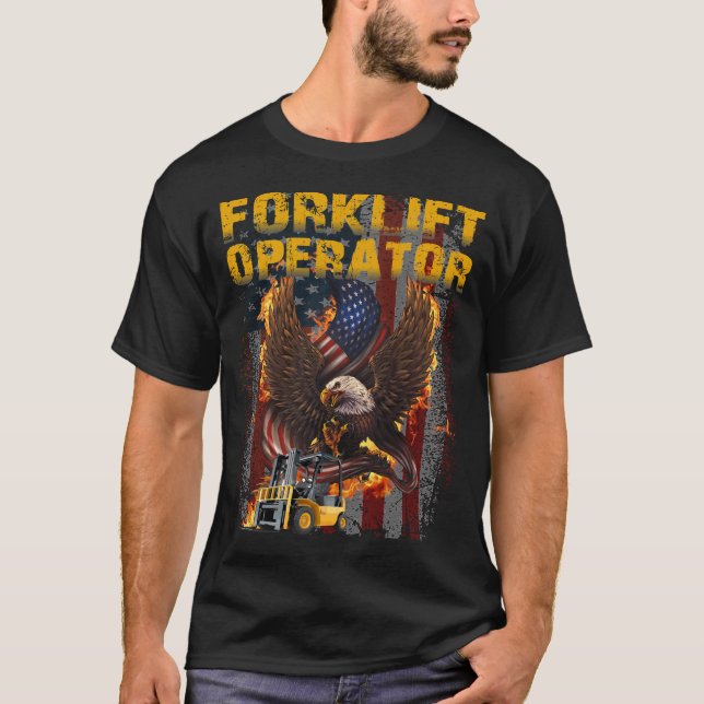 Proud Forklift Operator Sweatshirt T Shirt (Framsida)