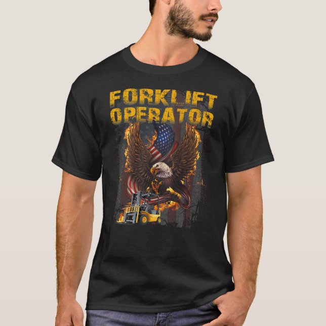 Proud Forklift operator T Shirt (Framsida)